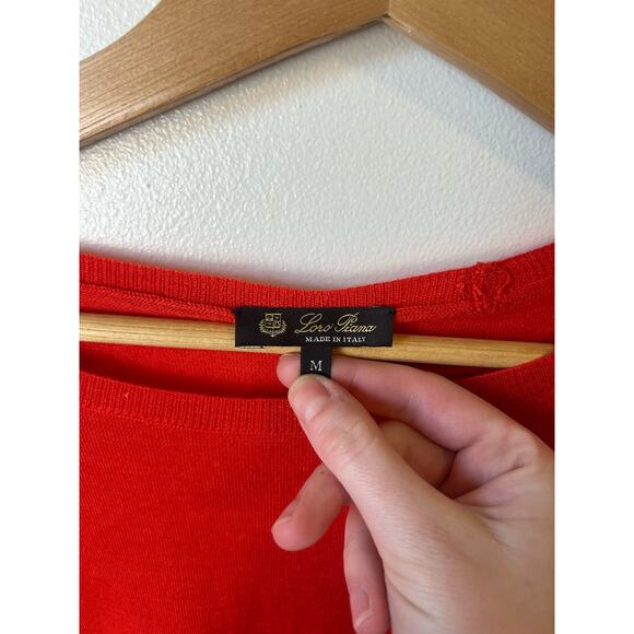 LORO PIANA Cashmere Striped Sweater Size Medium - Picture 2 of 4